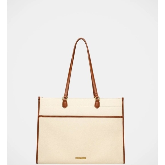 Steve Madden BENCE Cognac/Bone Tote NWT - Picture 4 of 7